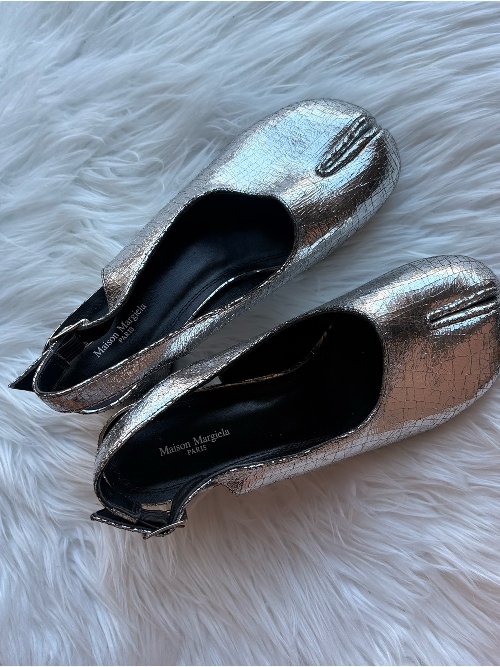 Maison Margiela silver metallic Tabis - Picture 3 of 4